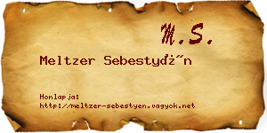 Meltzer Sebestyén névjegykártya